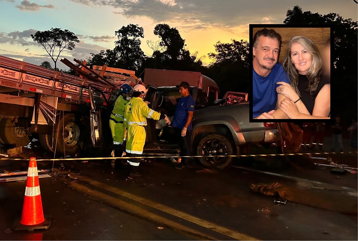Acidente entre caminhonete e carreta deixa dois mortos em Sorriso, MT