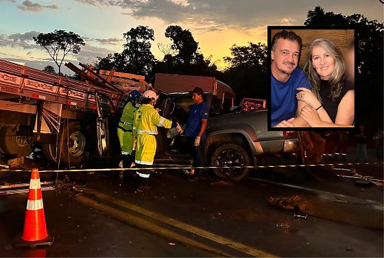 Cleodir Barreto e Ira Barreto morreram na tarde dessa sexta-feira (25) em um acidente na BR-163, em Sorriso