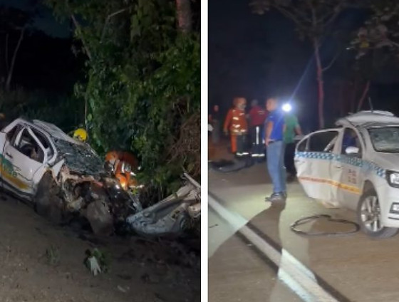 Acidente entre três veículos foi registrado na noite dessa sexta-feira (25), em Santo Antônio de Leverger