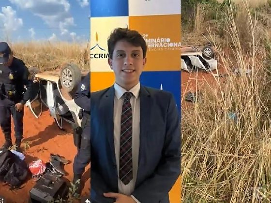 Carro saiu da pista, capotou e caiu em uma ribanceira às margens da BR-158, em Nova Xavantina