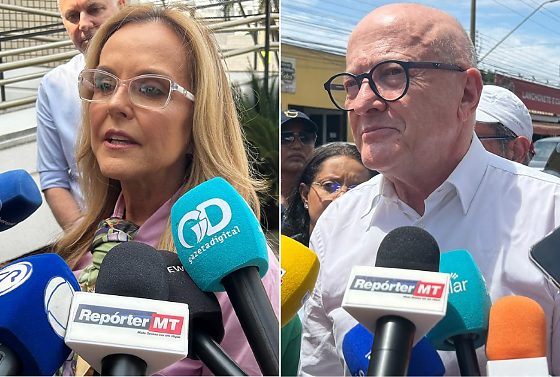 Natasha e Pivetta disputam a vaga para o Governo de Mato Grosso nas eleições deste ano.