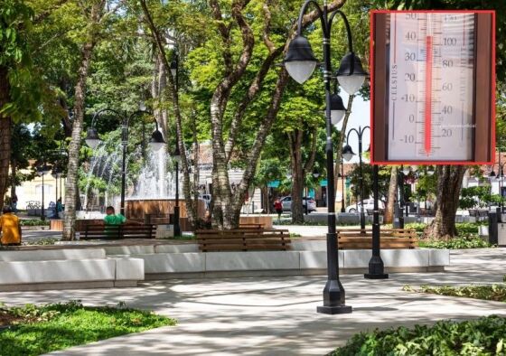 Cidade conhecida por ter tempartura mais amena registrou um calor de 42ºC nesta segunda.