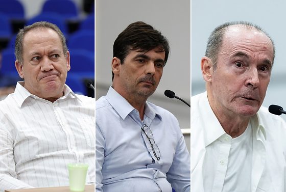Antônio Gomes da Silva, Hedilerson Fialho Martins Barbosa e Etevaldo Luiz Caçadini de Vargas estão no banco dos réus.