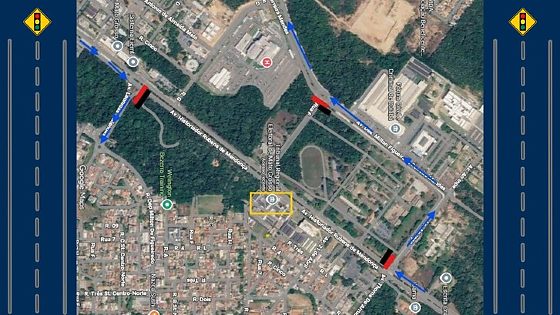 Bloqueios começam às 20h de sábado e serão ampliados no domingo, com interdições até as 22h na região da Morada do Ouro e do CPA.