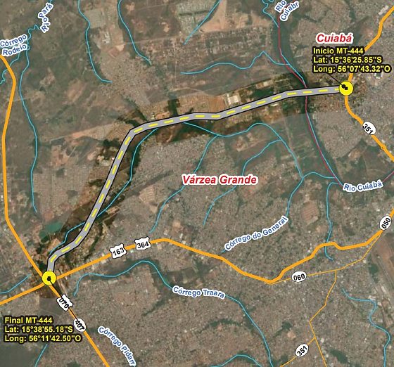O trecho funciona como uma das ligações entre Cuiabá, Várzea Grande e o complexo rodoviário do Trevo do Lagarto