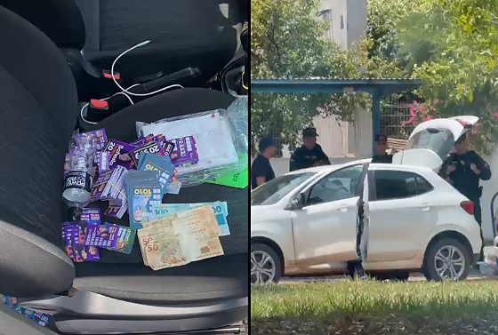 Material eleitoral foi encontrado no Fiat Argo conduzido por Alcimar, segundo a PM.