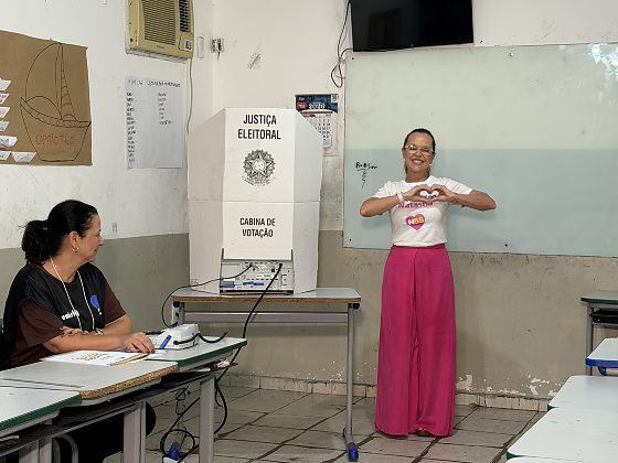 Candidata ao governo estadual pela federação que conta com o apoio do PT