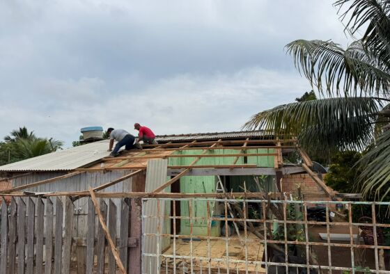 O temporal ocorreu na tarde do último sábado (3), durou cerca de 30 minutos.