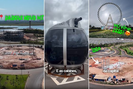 Imagens divulgadas pelo Executivo mostram o andamento da obra e a estrutura da nova atração instalada no parque.