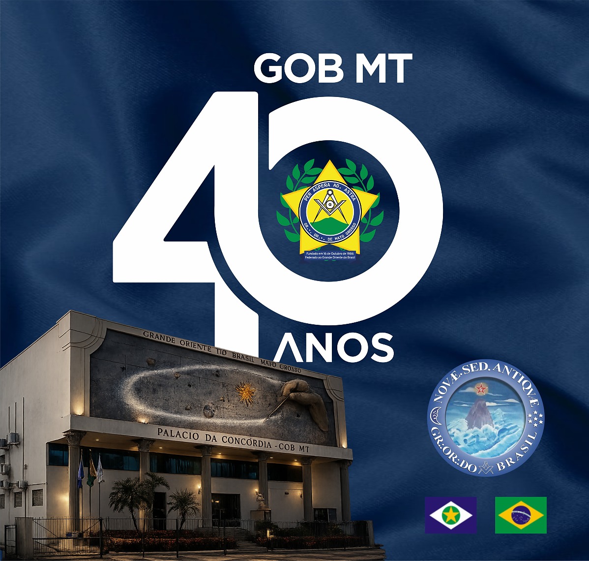 Grande Oriente do Brasil celebra 40 anos de atuação em Mato Grosso