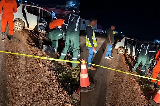 Acidente envolvendo um Fiat Palio e uma carreta deixou três pessoas mortas na MT-242