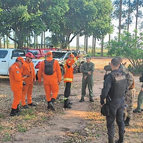 Operação de buscas contou com apoio do Corpo de Bombeiros e do Ciopaer.