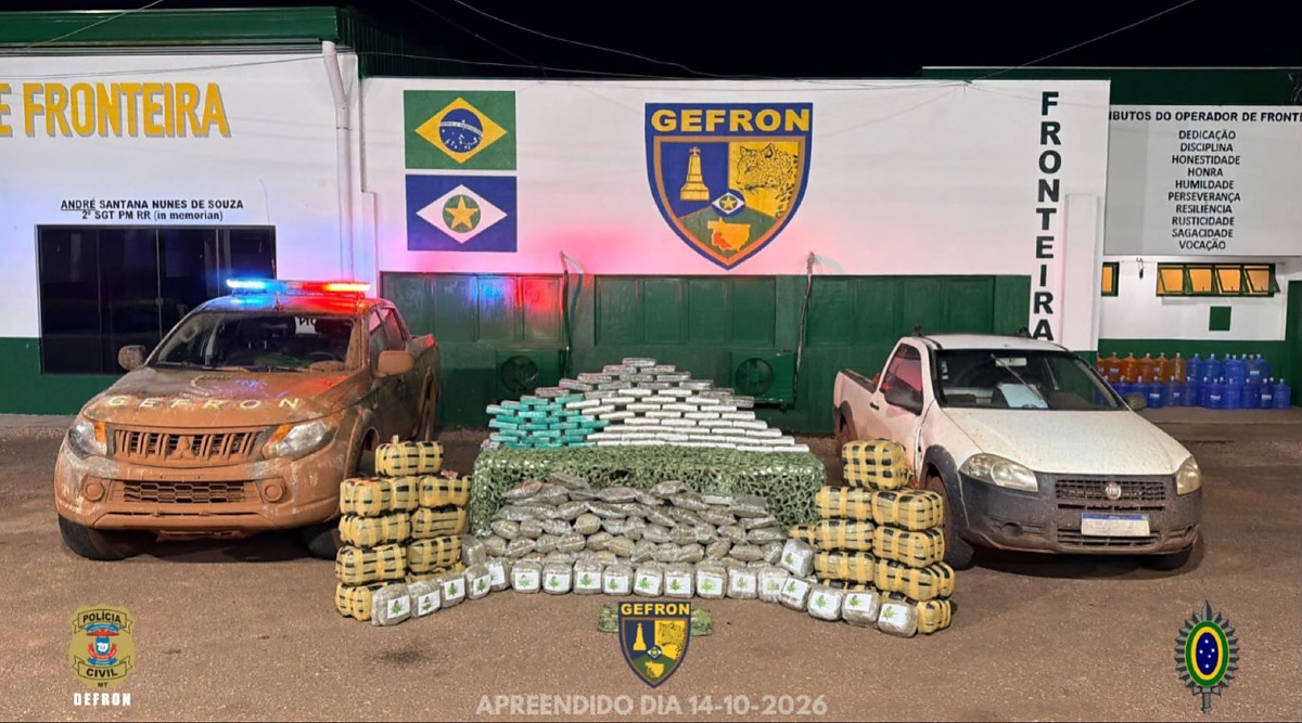 Gefron apreende drogas avaliadas em R$ 650 mil em Vila Bela da Santíssima Trindade