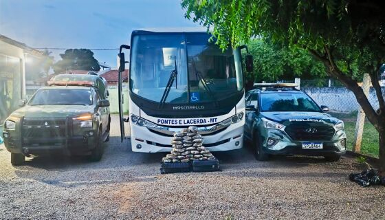 Gefron apreende maconha em ônibus da Prefeitura de Pontes e Lacerda; veja vídeo