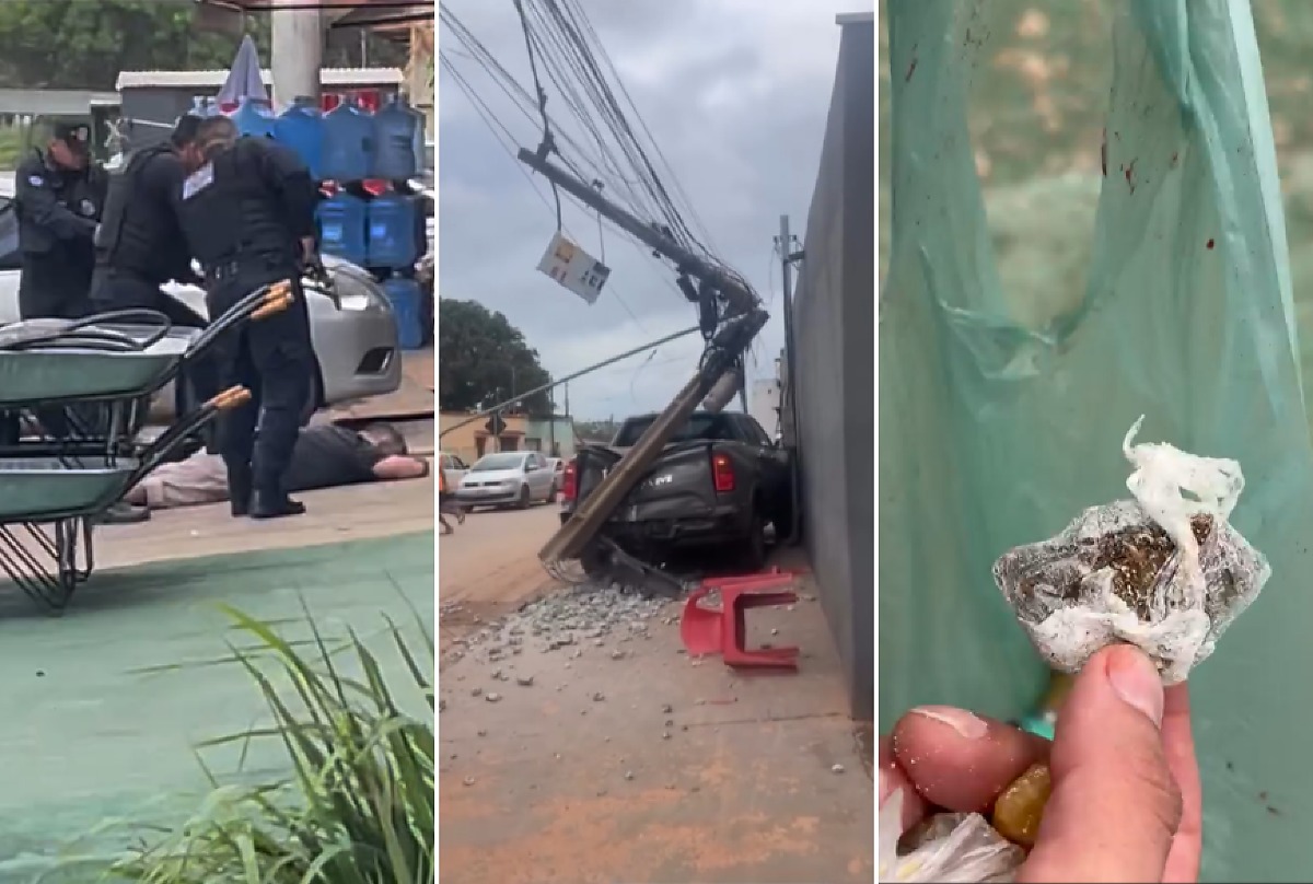 Motorista de caminhonete é preso com drogas após acidentes em Cuiabá