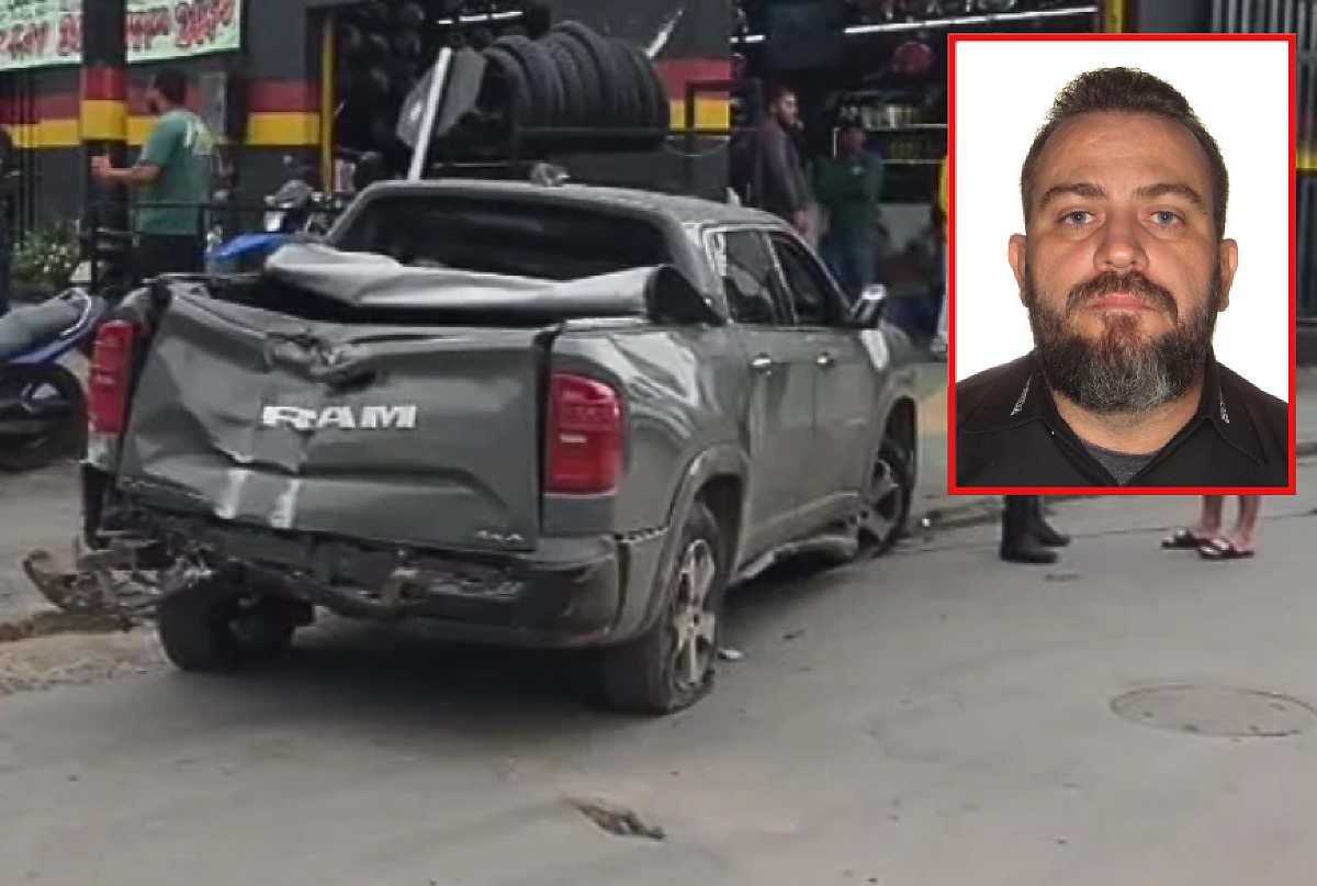 Motorista de caminhonete é preso após causar destruição em Cuiabá