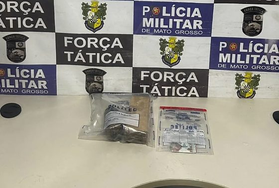 Duas armas e mais de 1,2 kg de maconha foram apreendidos.