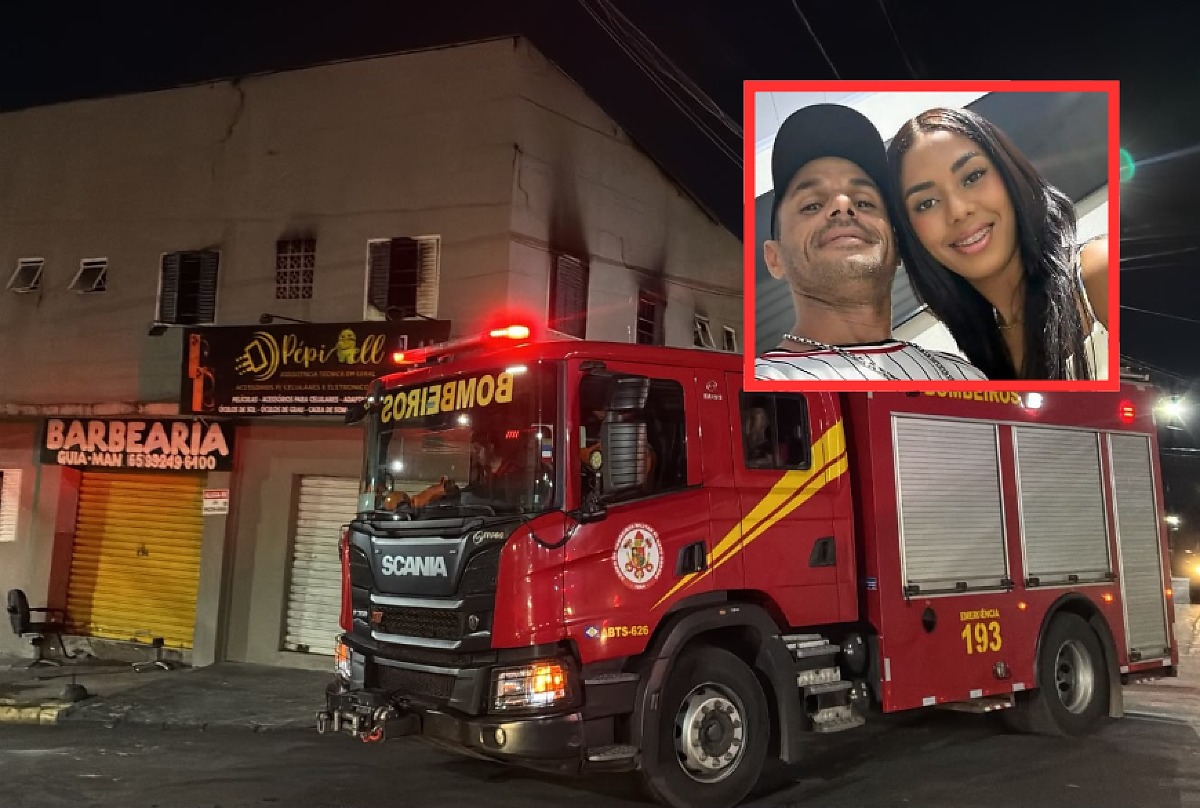 Loja de homem que matou namorada pega fogo em Cuiabá