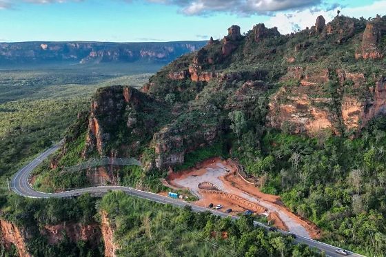 Licitação prevê intervenção no Portão do Inferno, na estrada entre Cuiabá e Chapada dos Guimarães.