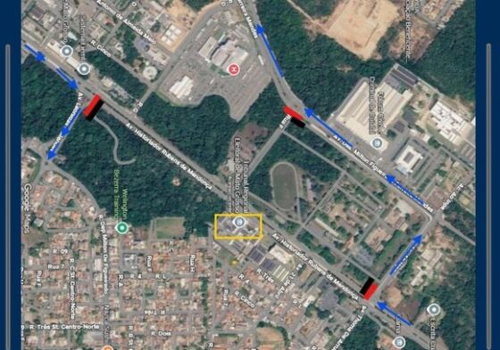 Bloqueios começam às 20h de sábado e serão ampliados no domingo, das 6h às 22h, com interdições na Avenida do CPA e em vias próximas ao TRE-MT.