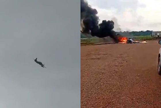 Avião de pequenos porte caiu na manhã desta sexta-feira (20), em Juara