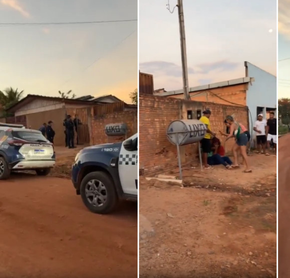 Mulher conseguiu correr em direção aos policiais após cerca de uma hora de negociação, mas foi perseguida pelo companheiro armado.