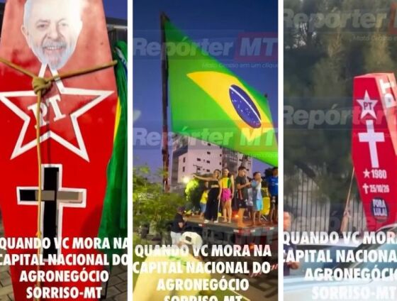 Nesse sábado (24), apoiadores de Flávio Bolsonaro (PL) promoveram carreatas e encenaram o "sepultamento" simbólico do candidato do PT