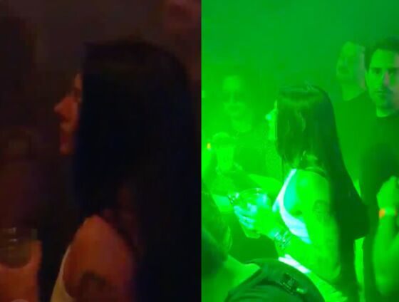 Cantora aproveitou a noite em uma casa noturna da Flórida, onde assistiu a uma apresentação do duo de música eletrônica Cat Dealers.