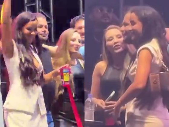 As duas mulheres apareceram juntas ao lado do político pela primeira vez durante um show realizado em Centro Novo do Maranhão.